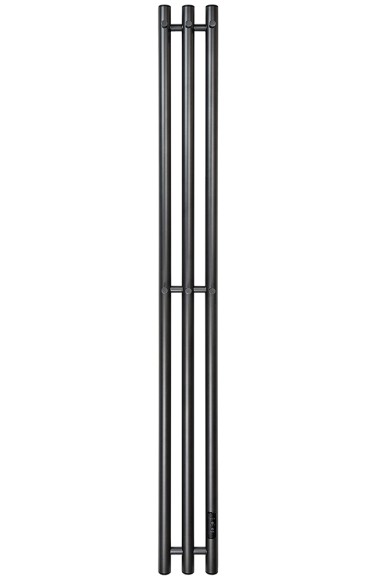 Графитовый электрический полотенцесушитель Primoclima Sol R E Graphite 152 мм 3 сек с крючками (выбор размера)