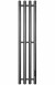 Графитовый электрический полотенцесушитель Primoclima Sol R E Graphite 212 мм 4 сек с крючками (выбор размера)