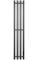 Графитовый электрический полотенцесушитель Primoclima Sol R E Graphite 212 мм 4 сек с крючками (выбор размера)