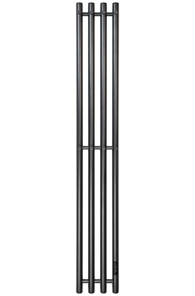 Графитовый электрический полотенцесушитель Primoclima Sol R E Graphite 212 мм 4 сек с крючками (выбор размера)