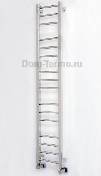 узкие полотенцесушители GROTA  EcoClassic 300*1575 мм полированная нержавейка, ширина 30 см, Dom-Termo.ru, полотенцесушитель Грота водяной и электрический из нержавеющей стали, комплект уголков "Квадрат" для подключения водяного полотенцесушителя