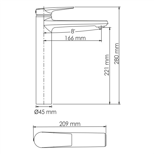 Wasserkraft Glan 6603H Смеситель для умывальника (черный глянец) Wasserkraft Glan 6603H Смеситель для умывальника (черный глянец)