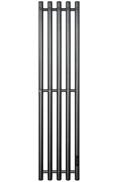 Графитовый электрический полотенцесушитель Primoclima Sol R E Graphite 272 мм 5 сек с крючками (выбор размера)