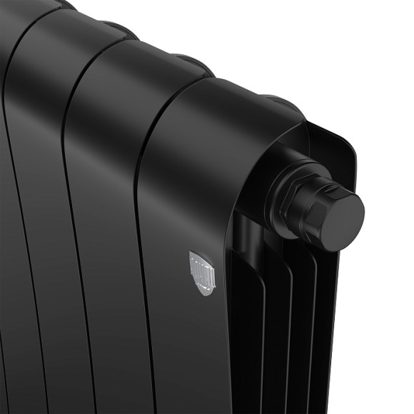 Биметаллический радиатор Royal Thermo Infinity 300 10 сек. VR80 нижнее 80 мм подключение (Noir Sable)