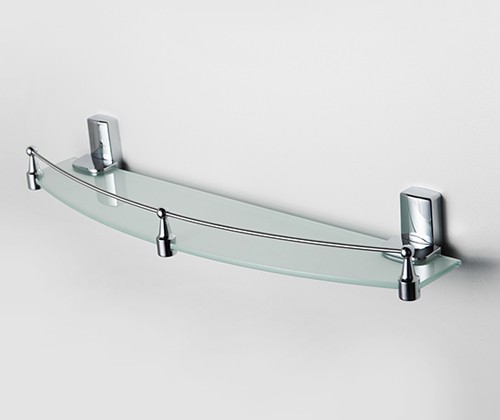 Wasserkraft Leine K-5044 Полка стеклянная с бортиком (хром)