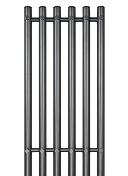Графитовый электрический полотенцесушитель Primoclima Sol R E Graphite 332 х 1200 мм 6 сек с крючками