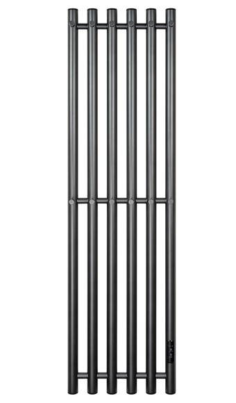 Графитовый электрический полотенцесушитель Primoclima Sol R E Graphite 332 х 1200 мм 6 сек с крючками