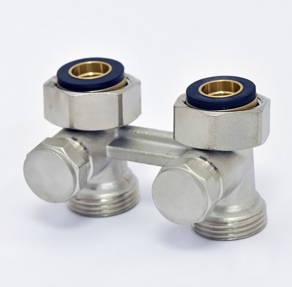 Мультифлекс HeatWave 50 мм проходной 3/4" Евроконус х 1/2" с термоголовкой (никель)