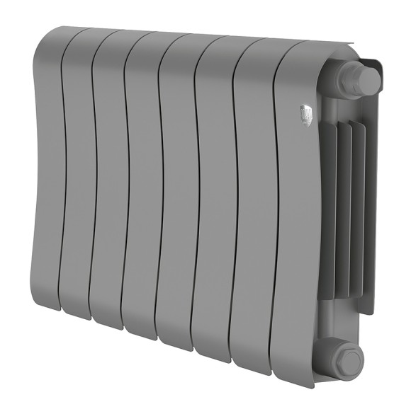 Биметаллический радиатор Royal Thermo Infinity 300 8 сек. VR80 нижнее 80 мм подключение (Silver Satin)