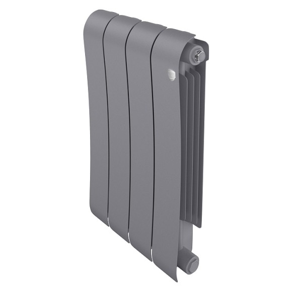 Биметаллический радиатор Royal Thermo Infinity 500 4 сек. боковое подключение (Silver Satin)