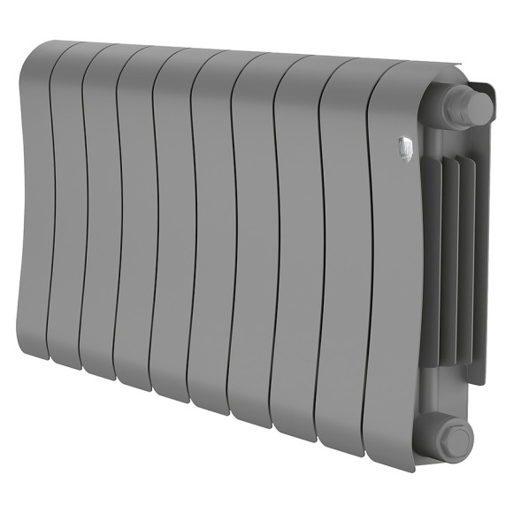 Биметаллический радиатор Royal Thermo Infinity 300 10 сек. VR80 нижнее 80 мм подключение (Silver Satin)