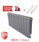 Биметаллический радиатор Royal Thermo Infinity 300 12 сек. VR80 нижнее 80 мм подключение (Silver Satin)