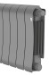 Биметаллический радиатор Royal Thermo Infinity 300 14 сек. VR80 нижнее 80 мм подключение (Silver Satin)