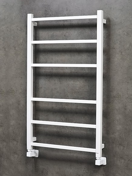 Grota Moda 530х900 (белый матовый Ral 9016) водяной полотенцесушитель из нержавеющей стали