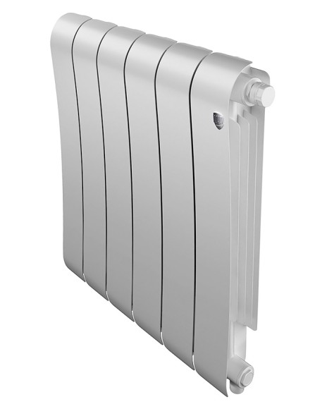 Биметаллический радиатор Royal Thermo Infinity 500 6 сек. VR80 нижнее 80 мм подключение (Bianco Traffico)