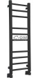 Grota EcoClassic (черный матовый RAL 9005) электрические полотенцесушители из нержавеющей стали (выбор размера)