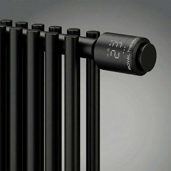 Стальной трубчатый радиатор Royal Thermo Shift R22 VC2180 8 сек (Нижнее подключение) черный RAL 9005 мат