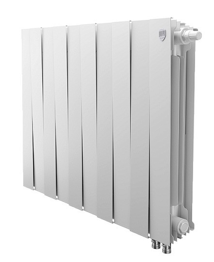 Биметаллический радиатор Royal Thermo PianoForte 500 10 сек. VR80 нижнее 80 мм подключение (Bianco Traffico)