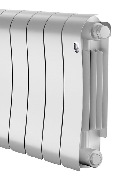 Биметаллический радиатор Royal Thermo Infinity 300 6 сек. VR80 нижнее 80 мм подключение (Bianco Traffico)