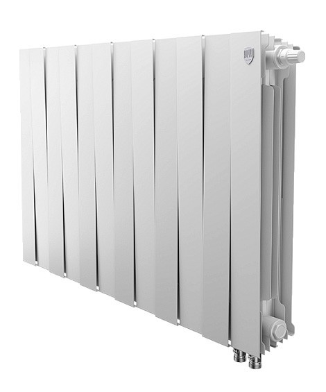 Биметаллический радиатор Royal Thermo PianoForte 500 12 сек. VR80 нижнее 80 мм подключение (Bianco Traffico)