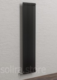 Радиатор стальной трубчатый SOLIRA 2180 8 сек. (БП, черный RAL 9005 тхт)