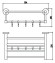 Полка для полотенец 40 см (4 крючка) Savol S-408745 (выбор цвета)