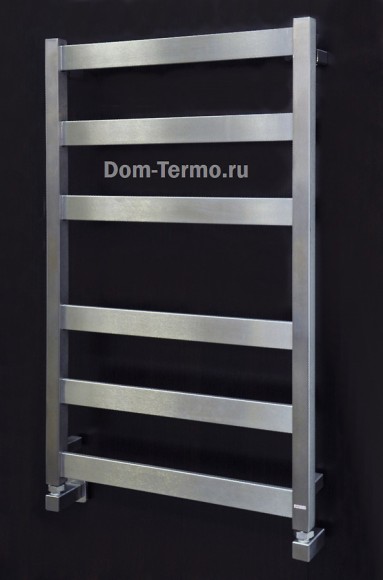 Полотенцесушители Grota Brezza 530*900 мм из нержавеющей стали, матовая нержавеющая сталь, комплект уголков Квадрат матовая нержавейка для подключения водяного полотенцесушителя, фото, квадратный профиль, стиль хай-тек