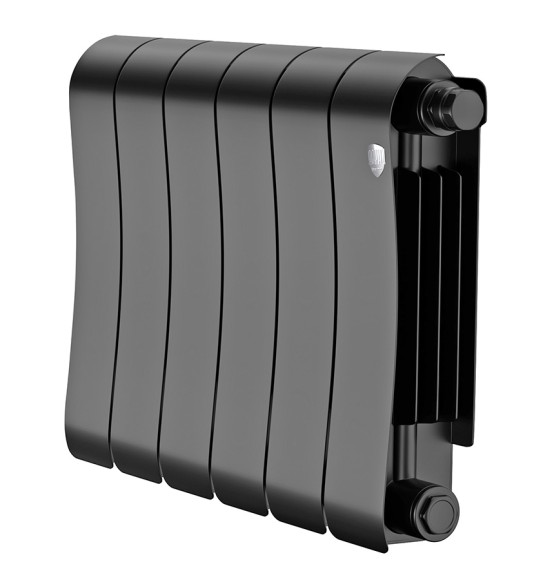 Биметаллический радиатор Royal Thermo Infinity 300 6 сек. VR80 нижнее 80 мм подключение (Noir Sable)
