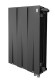 Биметаллический радиатор Royal Thermo PianoForte 500 6 сек. VR80 нижнее 80 мм подключение (Noir Sable)