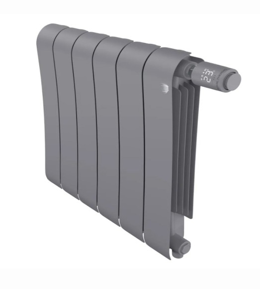 Биметаллический радиатор Royal Thermo Infinity 300 6 сек. VR80 нижнее 80 мм подключение (Silver Satin)