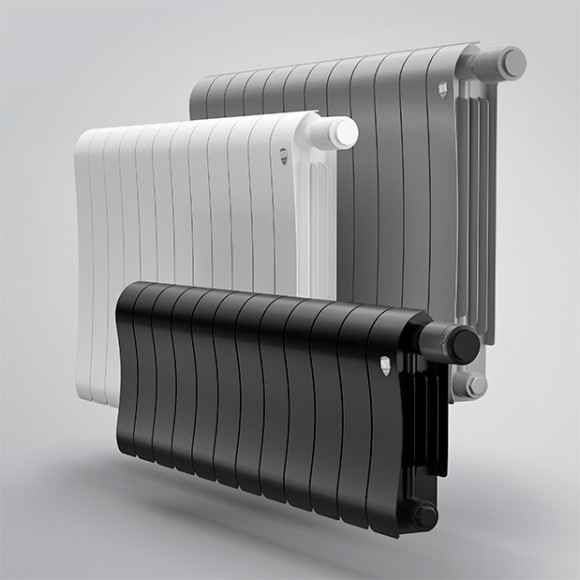 Биметаллический радиатор Royal Thermo Infinity 300 6 сек. VR80 нижнее 80 мм подключение (Silver Satin)