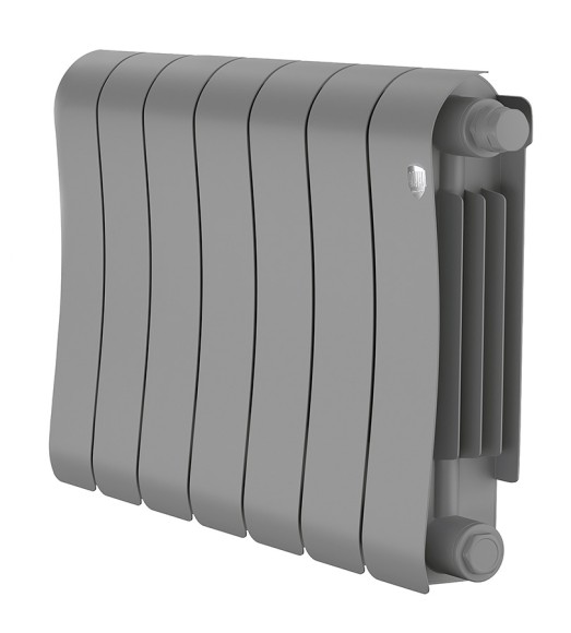 Биметаллический радиатор Royal Thermo Infinity 300 6 сек. VR80 нижнее 80 мм подключение (Silver Satin)
