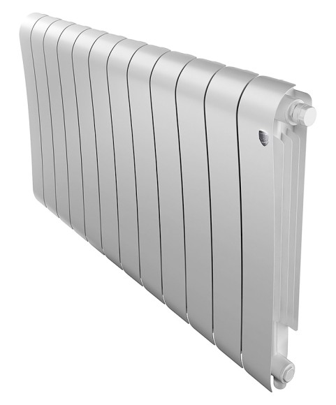Биметаллический радиатор Royal Thermo Infinity 500 12 сек. VR80 нижнее 80 мм подключение (Bianco Traffico)