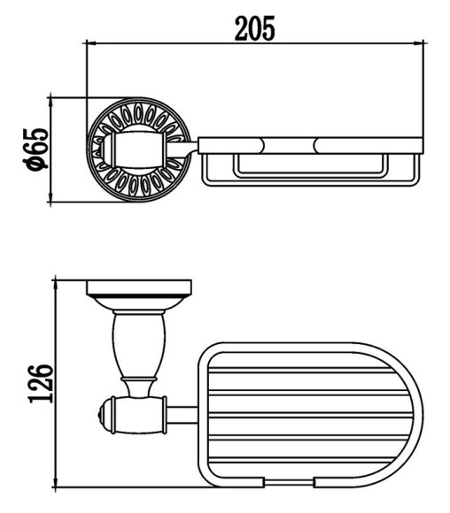 Мыльница решетка настенная Savol S-006632C (цвет бронза)