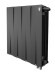 Биметаллический радиатор Royal Thermo PianoForte 500 8 сек. VR80 нижнее 80 мм подключение (Noir Sable)