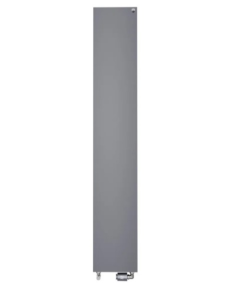 Вертикальный дизайн радиатор Royal Thermo Flat 300х1800 мм - серый Silver Satin (нижнее подключение)