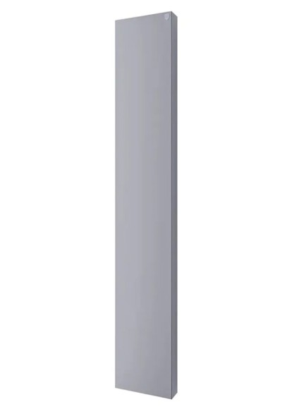 Вертикальный дизайн радиатор Royal Thermo Flat 300х1800 мм - серый Silver Satin (нижнее подключение)