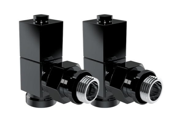 Комплект угловой "All In One" Royal Thermo 1/2 с ручной регулировкой CUBE (цвет черный) Комплект угловой "All In One" Royal Thermo 1/2 с ручной регулировкой CUBE (цвет черный)