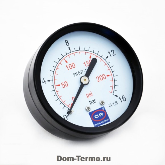 0240.016, Манометр давления, манометр для воды, манометр для измерения давления воды, Officine Rigamonti, OR, 