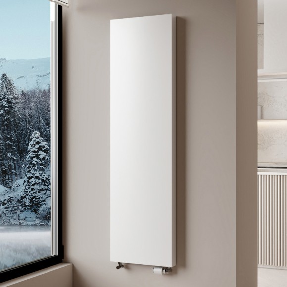 Вертикальный дизайн радиатор Royal Thermo Flat 500х1800 мм - белый Bianсo Traffiсo (нижнее подключение)