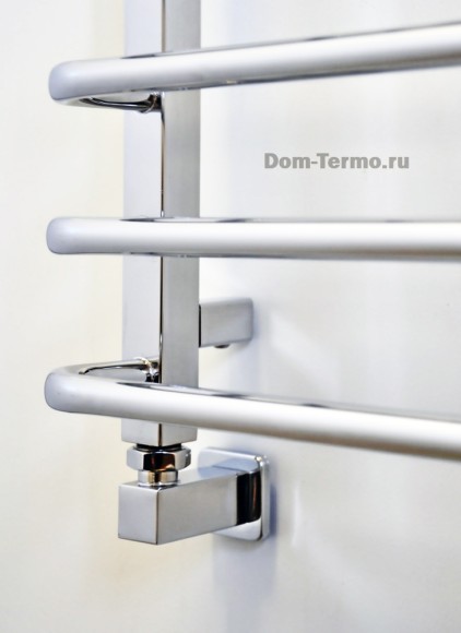 Полотенцесушитель Грота GROTA модель Eco Forte фото (водяной, электрический), электро тэн Terma, хром, белый, комплект уголков Квадрат Грота для подключения водяного полотенцесушителя, вентили Luxon хром Италия