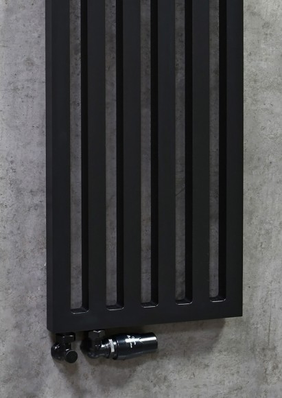 Дизайн радиатор MANDARINO PIAZZA V 30 - 1200 6 секции нижнее левое подключение (черный RAL 9005) крепление крюки Дизайн радиатор MANDARINO PIAZZA V 30 - 1200 6 секции нижнее левое подключение (черный RAL 9005) крепление крюки