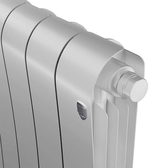 Биметаллический радиатор Royal Thermo Infinity 500 4 сек. VR80 нижнее 80 мм подключение (Bianco Traffico)
