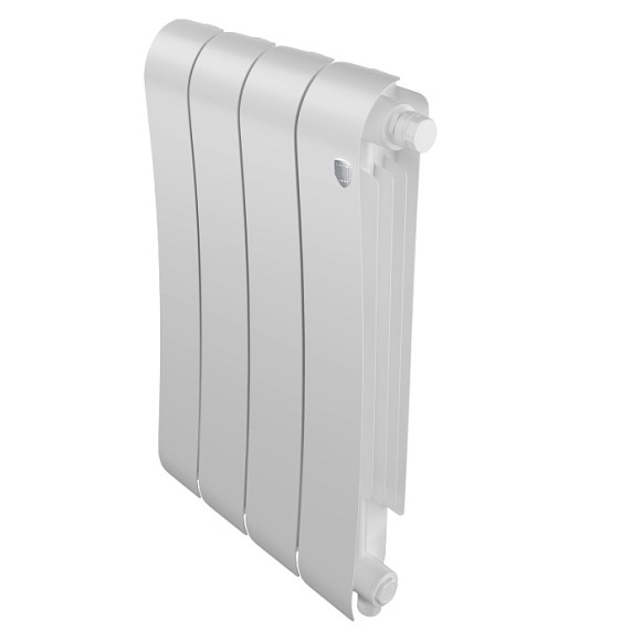Биметаллический радиатор Royal Thermo Infinity 500 4 сек. VR80 нижнее 80 мм подключение (Bianco Traffico)