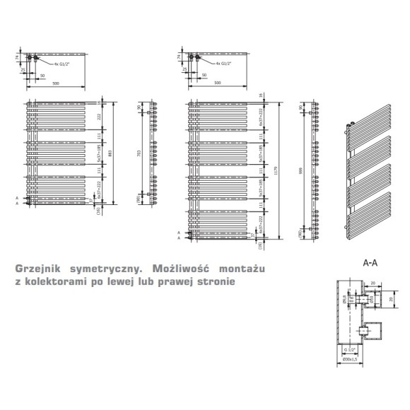 LUXRAD TYP E (серый 8 LUTY) электрические полотенцесушители с терморегулятором LUXRAD TYP E (серый 8 LUTY) электрические полотенцесушители с терморегулятором