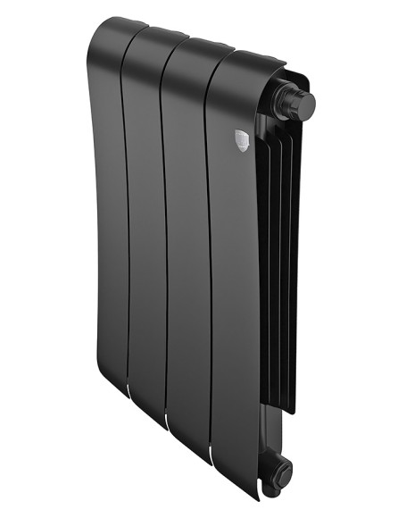 Биметаллический радиатор Royal Thermo Infinity 500 4 сек. VR80 нижнее 80 мм подключение (Noir Sable)