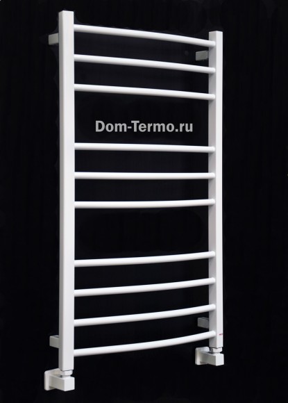 GROTA Eco Calma, EcoCalma 480-900, белые водяные и электрические полотенцесушители, фото, квадратные уголки для подключения водяного полотенцесушителя, белый RAL 9016