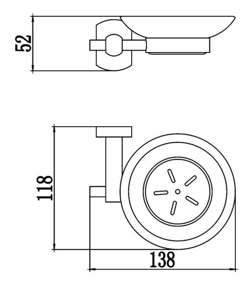Мыльница стеклянная с настенным держателем Savol S-009959 (выбор цвета)