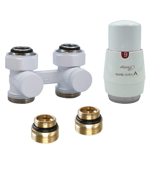 Комплект угловой VARIO TERM All In One Premium Exclusive с термоголовкой Prestige M22x1,5 x 1/2 (выбор цвета)