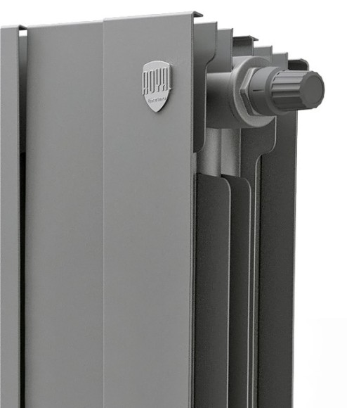 Биметаллический радиатор Royal Thermo PianoForte 500 10 сек. VR80 нижнее 80 мм подключение (Silver Satin)